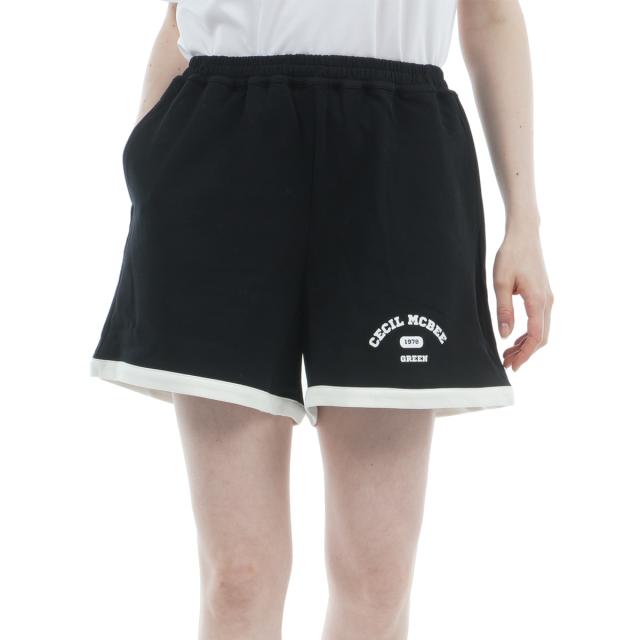 SAPEur ショートパンツ セシルマクビー グリーン CECIL McBEE green スウェットショート
