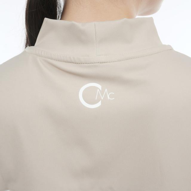 セシルマクビー 緑であること CECIL McBEE green ハウンドトゥース うつり変わりモックネック半袖プルオーバー レディス