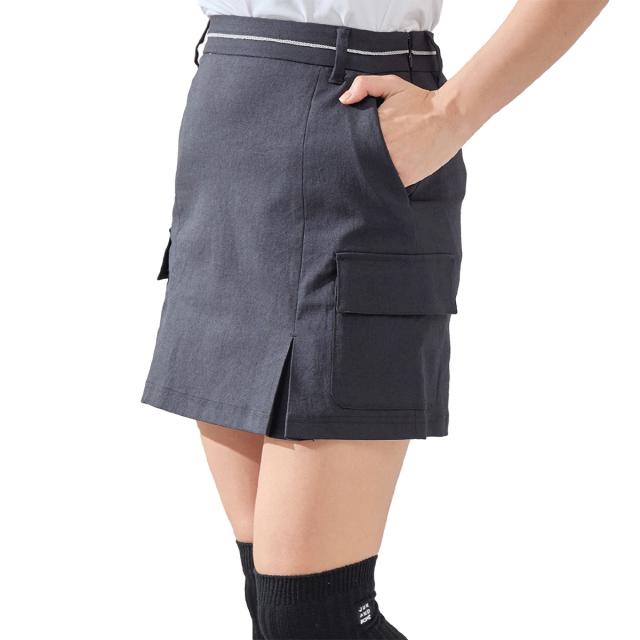 ジュン アンド ロペ　JUN & ROPE　麻混ボディシェル カーゴスカート　レディス