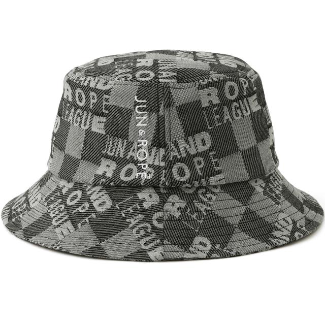 ジュン アンド ロペ　JUN & ROPE　チェッカーボードジャカード バケットハット　レディス ジュン アンド ロペ JUN & ROPE チェッカーボードジャカード バケット