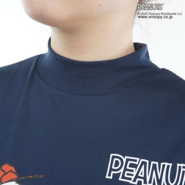 デルソルゴルフ DELSOL GOLF DELSOL×PEANUTS スヌーピーコラボ 伸ばすこと 半袖モックネックシャツ レディス