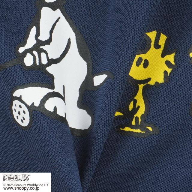 デルソルゴルフ DELSOL GOLF DELSOL×PEANUTS スヌーピーコラボ 伸ばすこと 半袖モックネックシャツ レディス