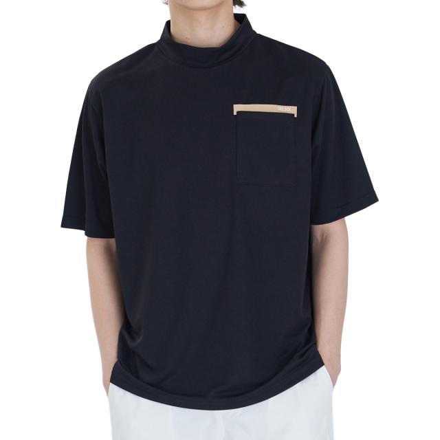 デルソルゴルフ　DELSOL GOLF　オーバーサイズ胸ポケット付き ハイネック半袖シャツ