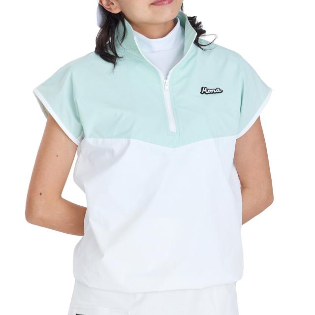 デルソルゴルフ　DELSOL GOLF　バイカラー フレンチスリーブプルオーバー　レディス_5