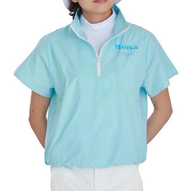 デルソルゴルフ DELSOL GOLF 襟付きハーフジップ 半袖プルオーバー