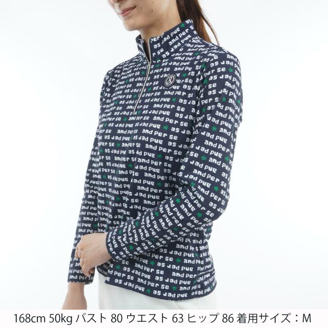 アンパスィ and per se ストレッチ ソルケアドットプリンテッド ハーフ