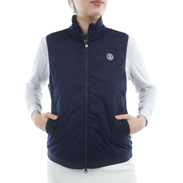 アンパスィ　and per se　ストレッチ エアジャスター中綿ベスト　レディス