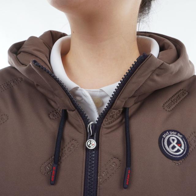 アンパスィ and per se ストレッチ エアジャスター中綿フーディー