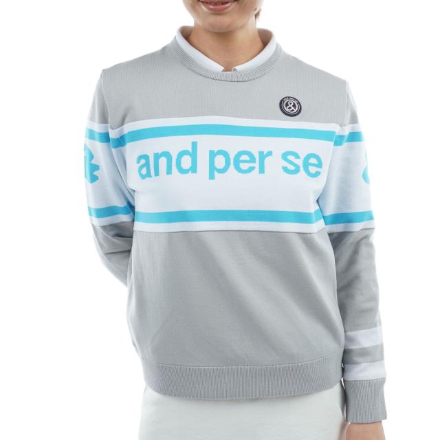 アンパスィ　and per se　ストレッチ ウインドシャッター防風ニットスニードジャック　レディス