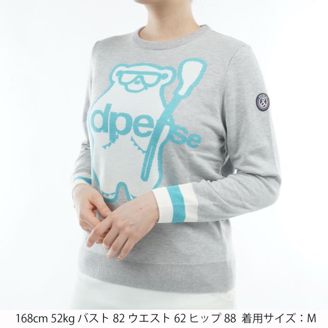 アンパスィ and per se クレアニットクルーネックセーター レディスの