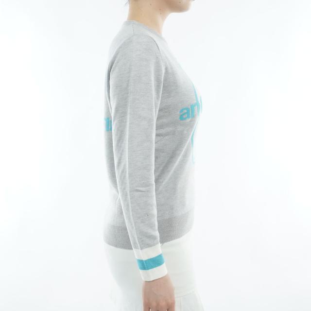 アンパスィ and per se クレアニットクルーネックセーター レディスの