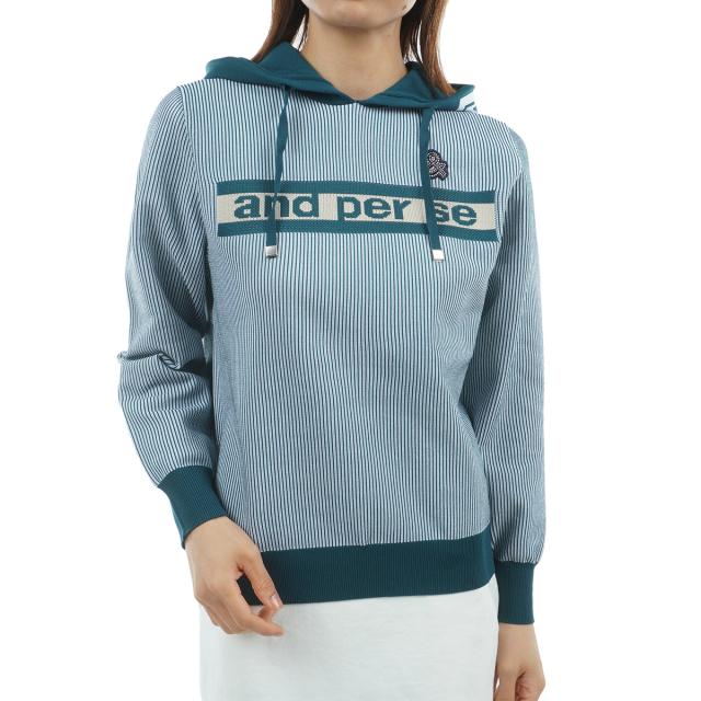 アンパスィ　and per se　ライトニットプルパーカー　レディス
