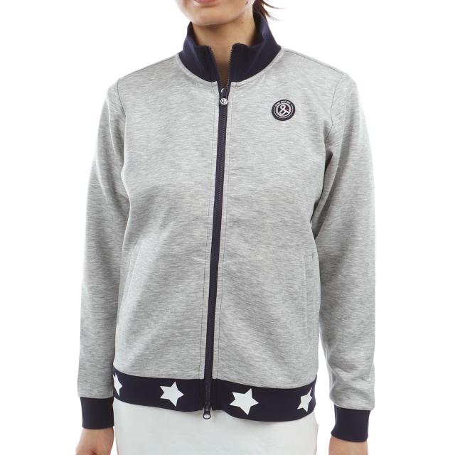 アンパスィ　and per se　ストレッチ ショットスムーザー スウェットブルゾン　レディス