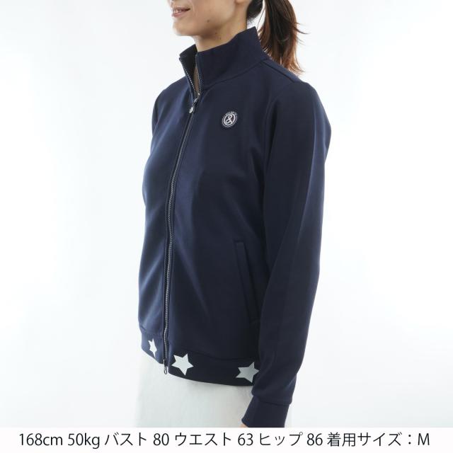 アンパスィ　and per se　ストレッチ ショットスムーザー スウェットブルゾン　レディス アンパスィ and per se ストレッチ ショットスムーザー スウェット