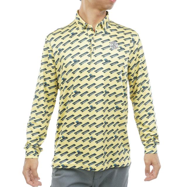 アンパスィ　and per se　ストレッチ 裏起毛 ソフトニット長袖ボタンダウンポロシャツ