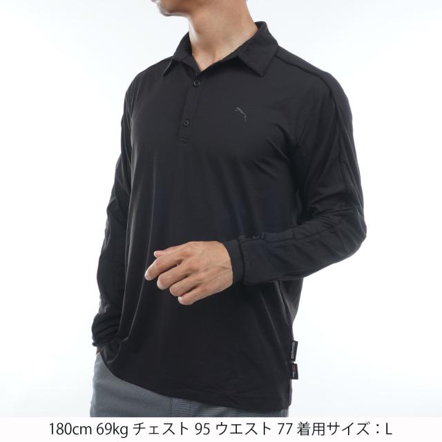 PUMA 長袖ポロシャツ Lサイズ ブラック プーマ(PUMA) ポロシャツ 長袖