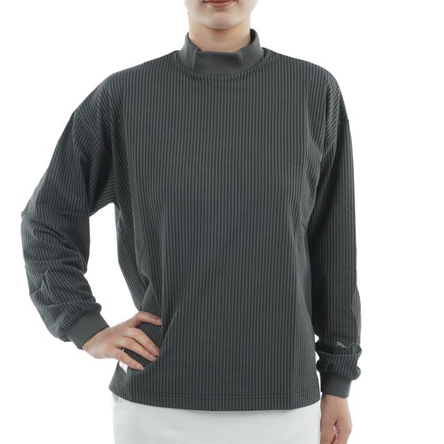 プーマ　PUMA　FOG ルーズ モックネック長袖シャツ　レディス