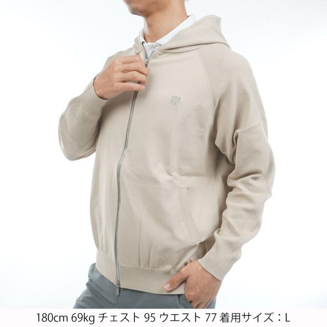 セント・アンドリュース　St ANDREWS　天竺×鹿の子フルジップニットフーディー_12