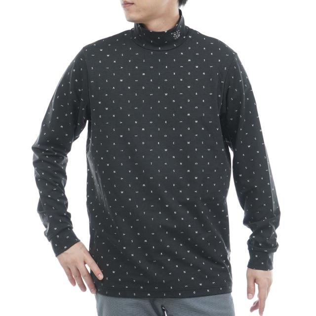 セント・アンドリュース　St ANDREWS　ソリストヒート ミニロゴプリント 長袖ハイネックシャツ