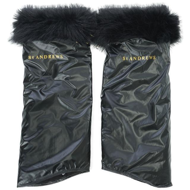 セント・アンドリュース　St ANDREWS　タフタ×ファー レッグウォーマー　レディス