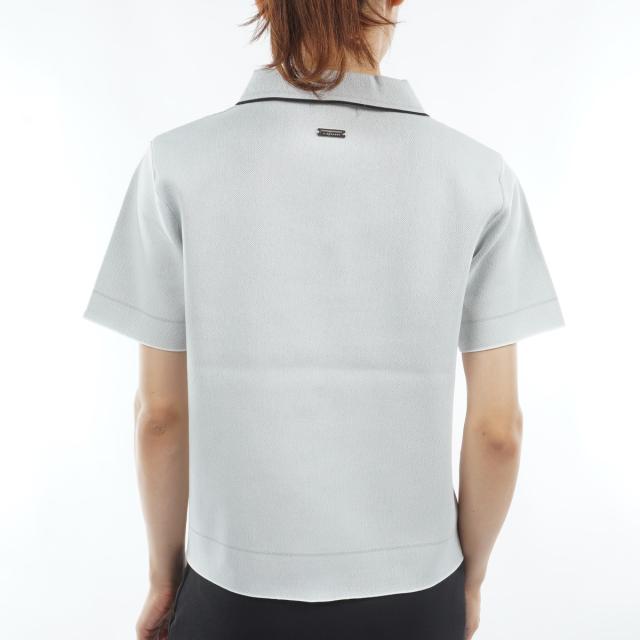 セント・アンドリュース　St ANDREWS　ダブルジャカード半袖ポロセーター　レディス_12