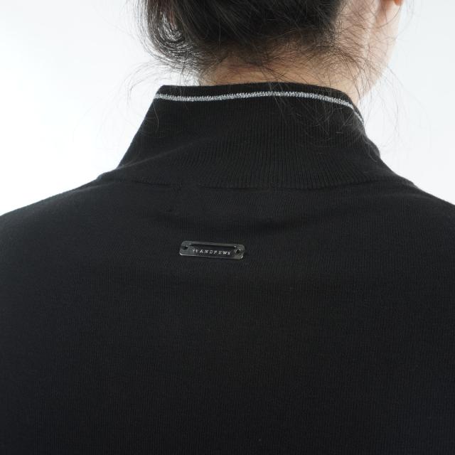 セント・アンドリュース　St ANDREWS　カシミヤタッチ 天竺モックネックセーター　レディス_6