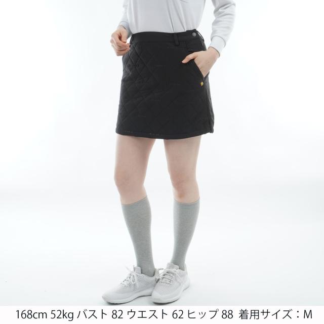 St.Andrews - 【美品】セントアンドリュース スカート 黒 サッカー調生地 背面裾プリーツ レディース M ゴルフウェア 2023年モデル St ANDREWS セント・アンドリュース St ANDREWS ストレッチ ロゴピンソニック中綿