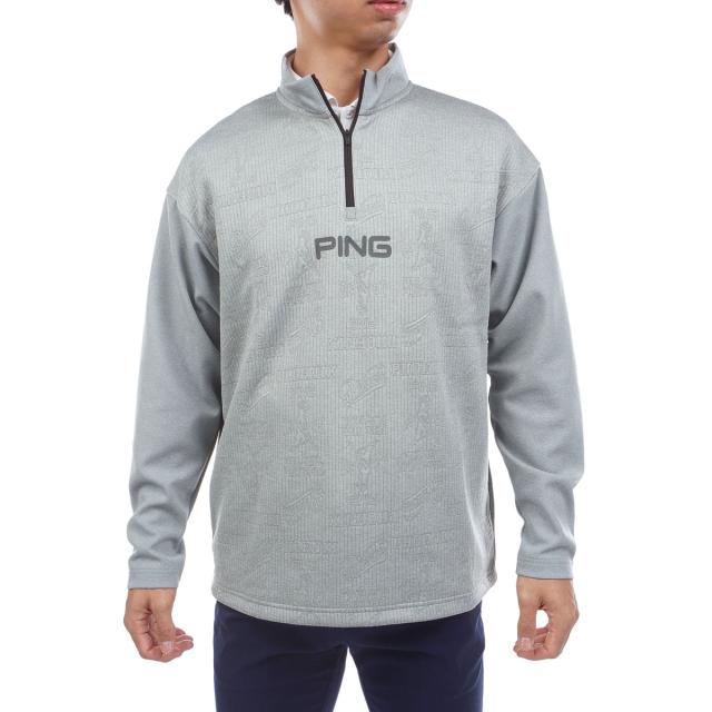 ピン　PING　キルトジャカード ハーフジッププルオーバー