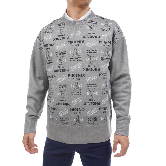 ピン　PING　ジャカードクルーネックセーター