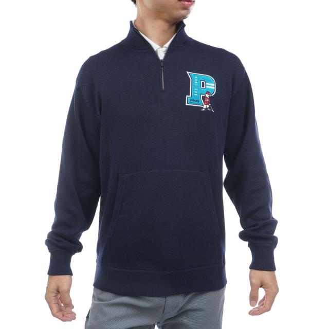 ピン PING コットンライク ハーフジップハイネックセーター PING