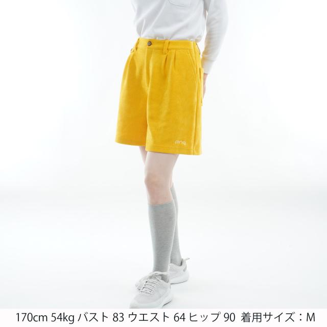 ピン PING ニットコーデュロイ ツータックキュロットパンツ レディスの