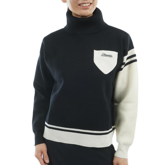 ピン　PING　オフタートル バイカラーセーター　レディス