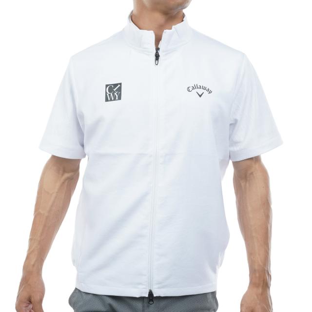キャロウェイゴルフ　Callaway Golf　ストレッチ フルジップ半袖スウェットブルゾン