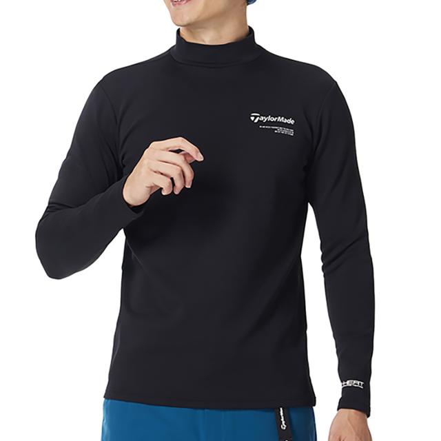 コリンズ　新品　テーラーメイド　モックネック　長袖シャツ　裏起毛　ネイビー コリンズ様専用 新品 テーラーメイド モックネック 長袖シャツ 裏起毛