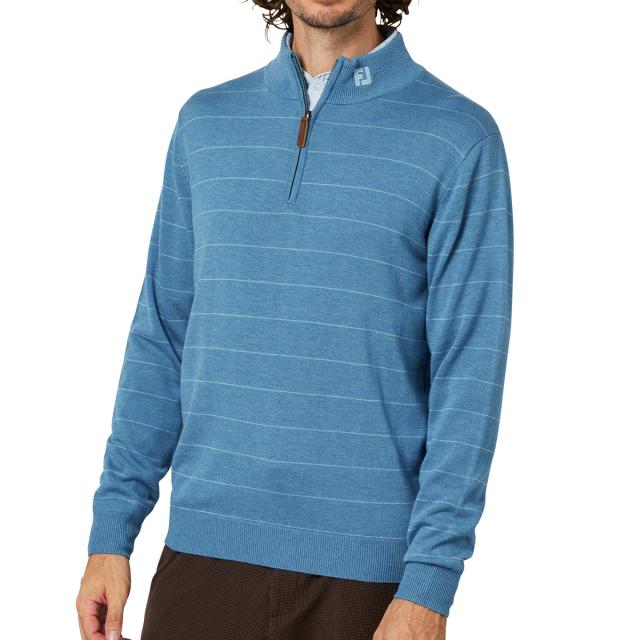 フットジョイ　Foot Joy　ストレッチ ウールヘザー ハーフジップセーター