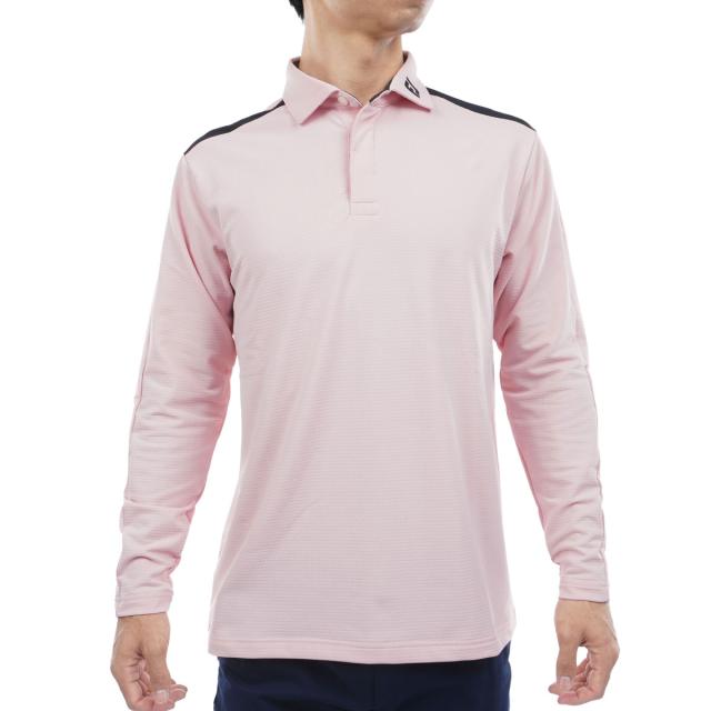 フットジョイ　Foot Joy　ストレッチ ショルダーライン長袖ポロシャツ