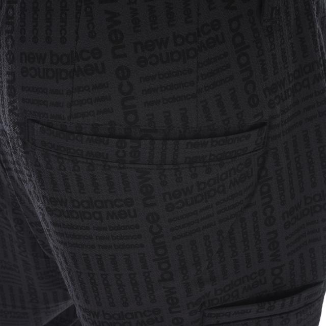 ニューバランス　New Balance　ドビーチェック ストレッチ ロゴプリント アスレチックロングパンツ_4