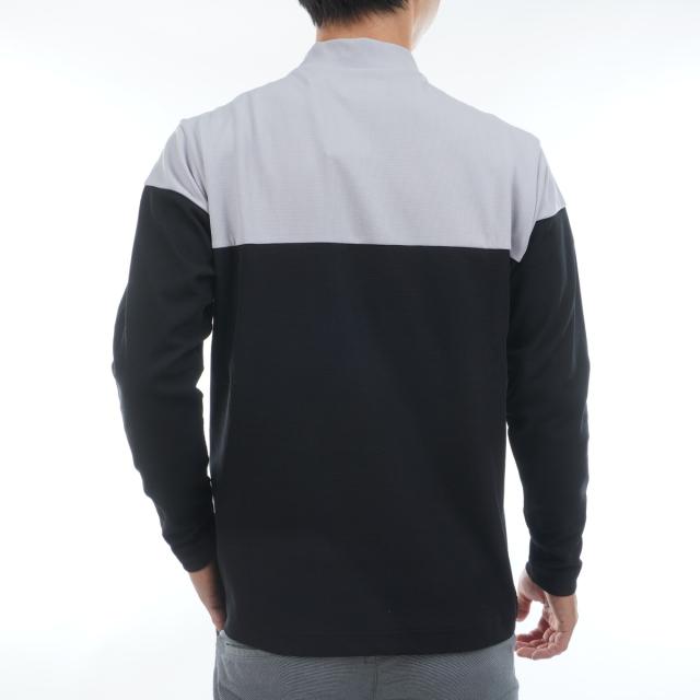 【ブラック】ミニワッフル 長袖 モックネック プルオーバー (WOMENS) オーバーサイズ モックネック ワッフルTシャツ｜ギャップの通販｜&mall