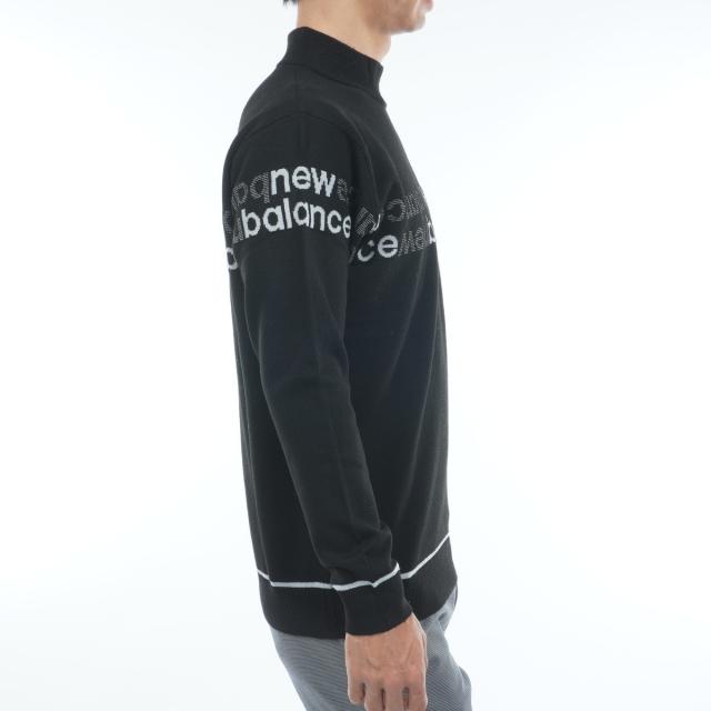 ニューバランス　New Balance　ロゴラインジャカード×天竺編 ハイネックニットプルオーバー_4