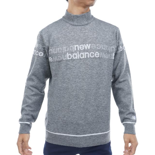 ニューバランス　New Balance　ロゴラインジャカード×天竺編 ハイネックニットプルオーバー_10