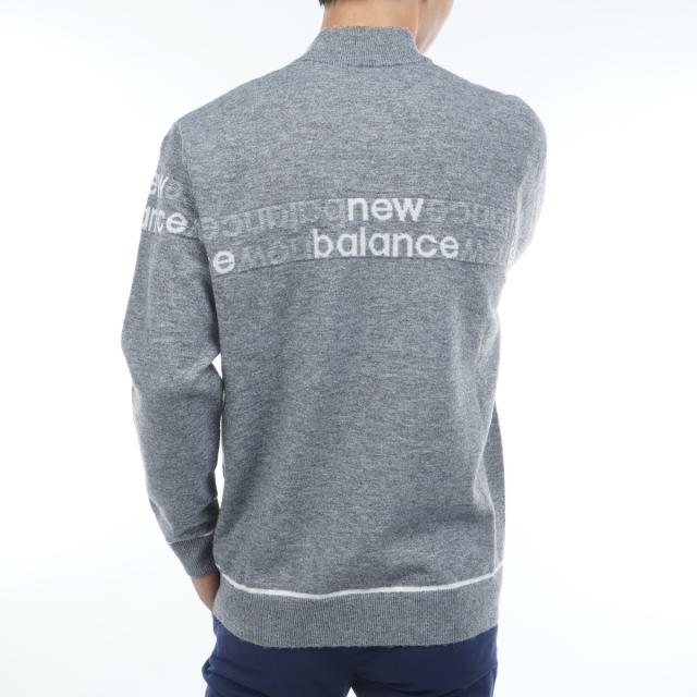 ニューバランス　New Balance　ロゴラインジャカード×天竺編 ハイネックニットプルオーバー_12