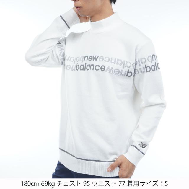 ニューバランス　New Balance　ロゴラインジャカード×天竺編 ハイネックニットプルオーバー_14