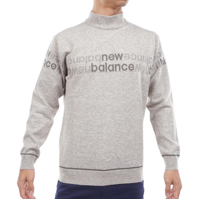 ニューバランス　New Balance　ロゴラインジャカード×天竺編 ハイネックニットプルオーバー_16