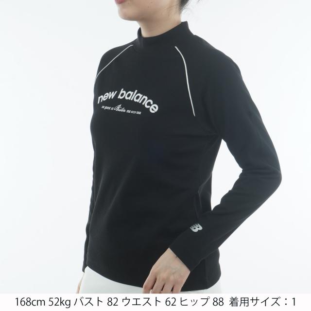 ニュー平衡にする New Balance ミニワップル 伸ばすこと長袖モックネックプルオーバー レディス