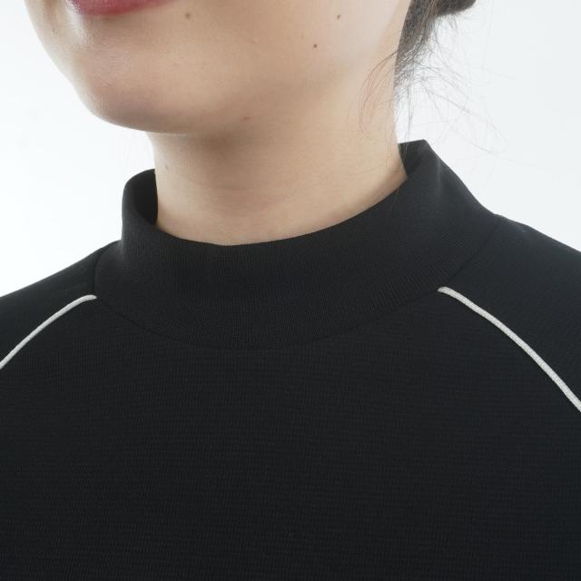 ニュー平衡にする New Balance ミニワップル 伸ばすこと長袖モックネックプルオーバー レディス