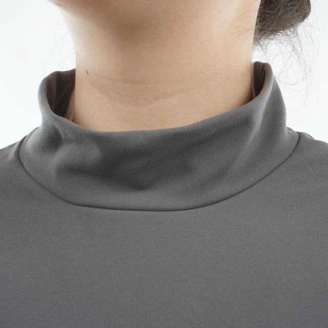 【ブラック】スムース両面ピーチ 長袖 モックネック プルオーバー (WOMENS) ニューバランスゴルフ スムース両面ピーチ長袖モックネック 012
