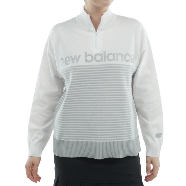 ニューバランス　New Balance　天竺編み ロゴダブルジャカード ハーフジップ プルオーバーセーター　レディス_9