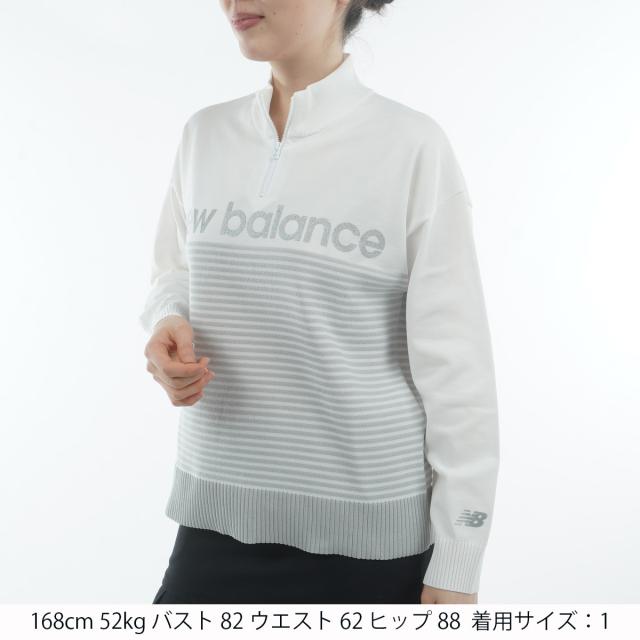 ニューバランス　New Balance　天竺編み ロゴダブルジャカード ハーフジップ プルオーバーセーター　レディス_10