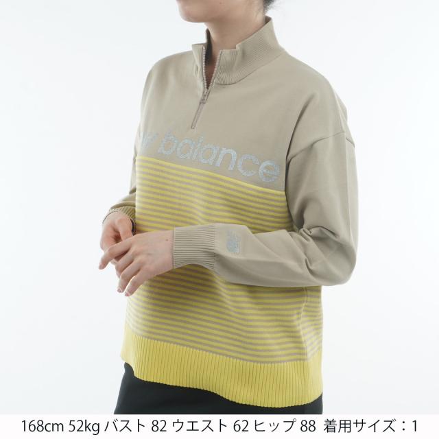 ニューバランス　New Balance　天竺編み ロゴダブルジャカード ハーフジップ プルオーバーセーター　レディス_13