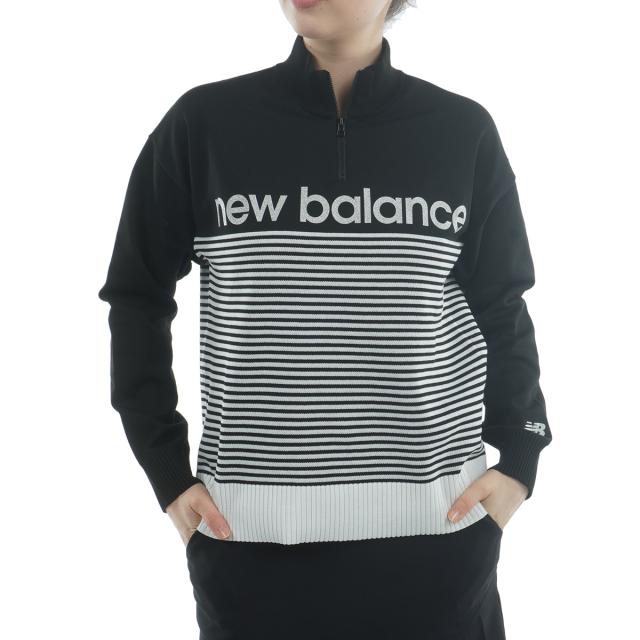 ニューバランス　New Balance　天竺編み ロゴダブルジャカード ハーフジップ プルオーバーセーター　レディス_15